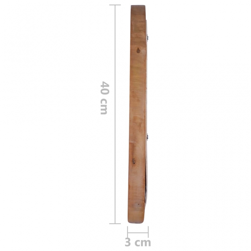 Wandspiegel 40 cm Teak Rund