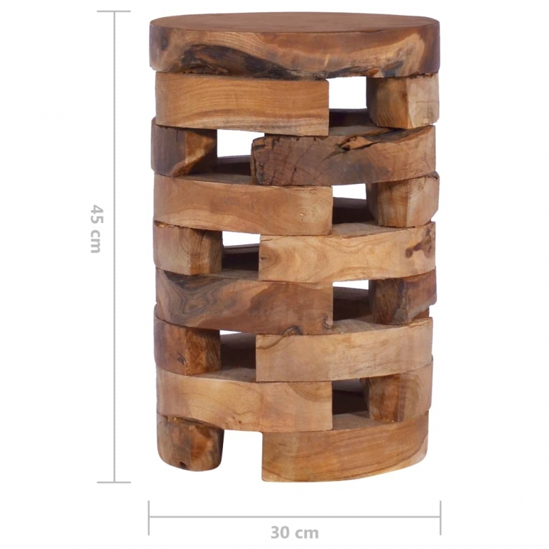 Nachttisch 30x30x45 cm Massivholz Teak