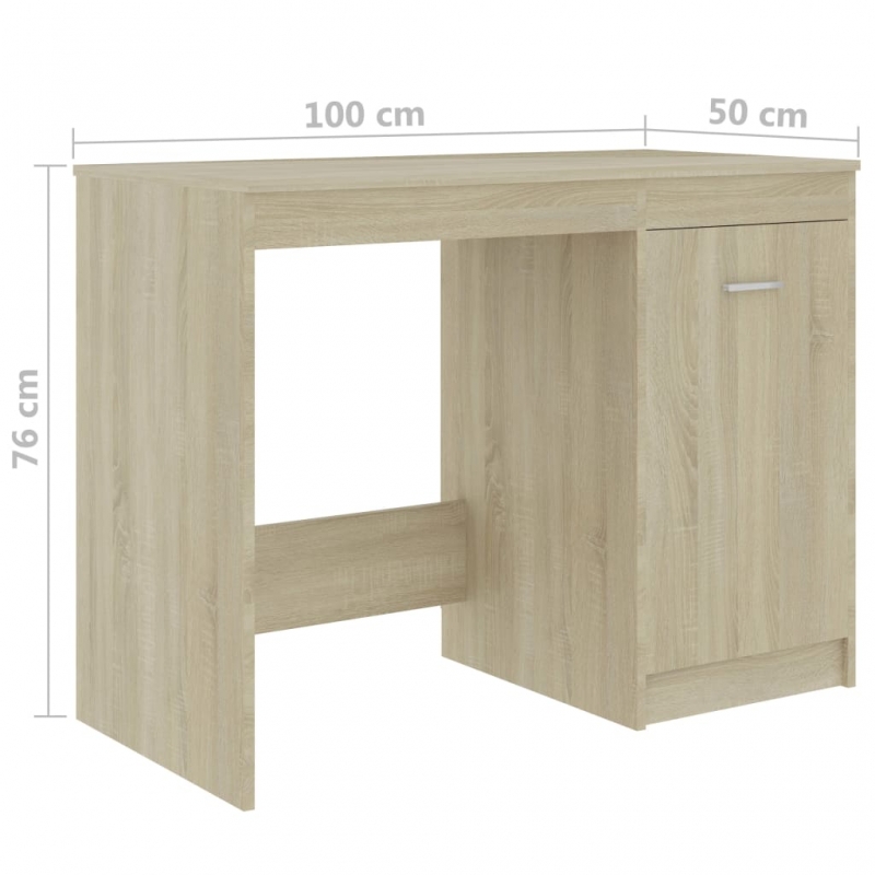 Schreibtisch Sonoma-Eiche 100x50x76 cm Holzwerkstoff