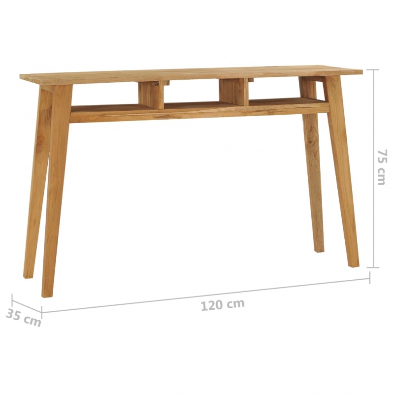 Konsolentisch 120x35x75 cm Teak Massivholz