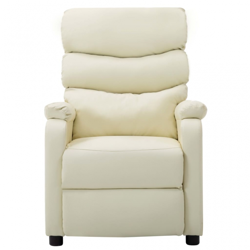 Relaxsessel Creme Kunstleder