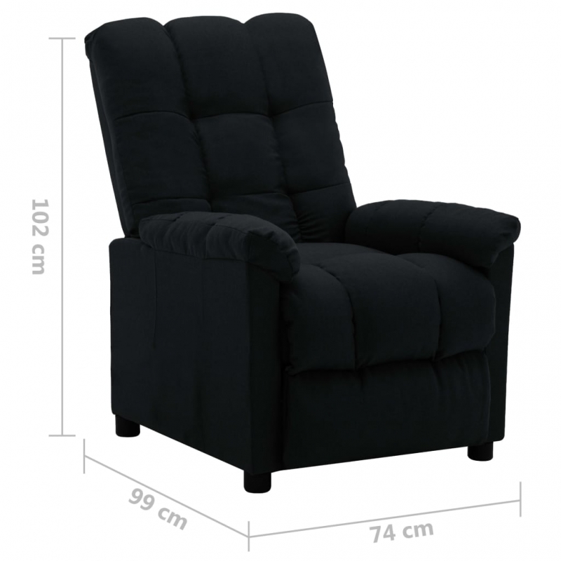 Relaxsessel Schwarz Stoff
