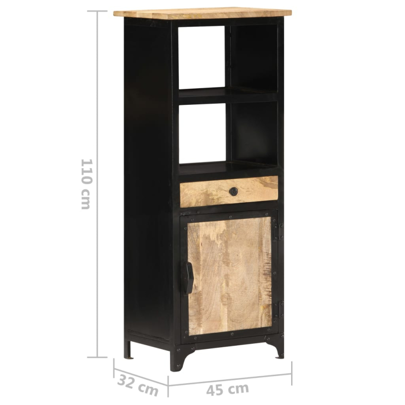 Highboard 45x32x110 cm Mango Massivholz