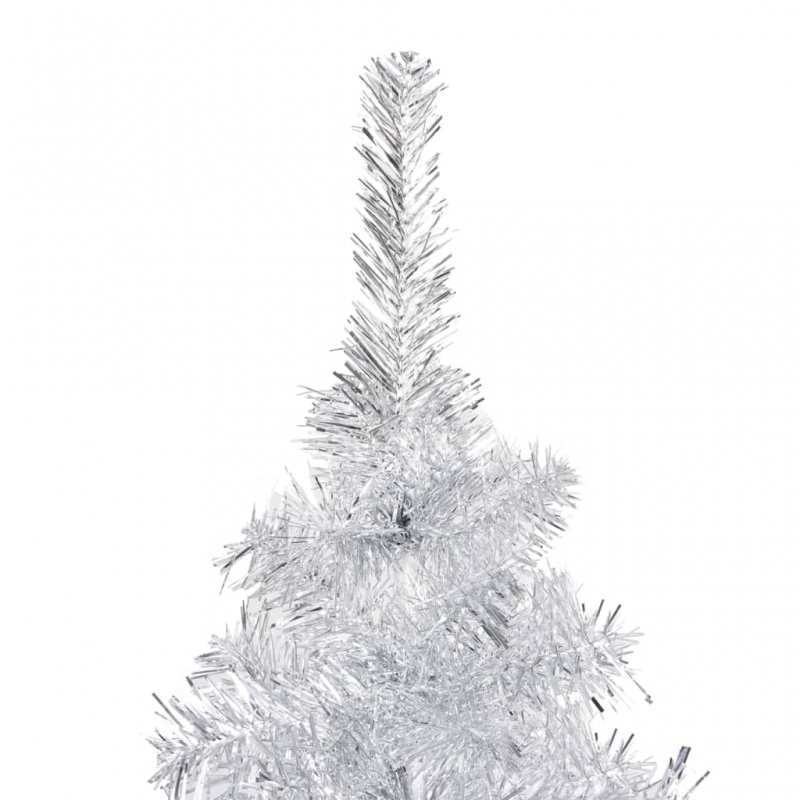 Künstlicher Weihnachtsbaum mit Ständer Silber 210 cm PET