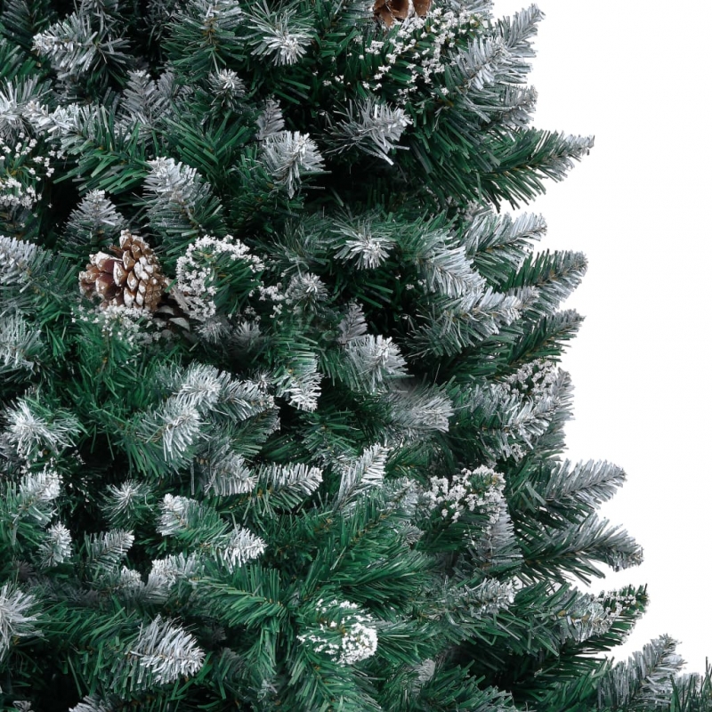 Künstlicher Weihnachtsbaum mit Zapfen und Schnee 150 cm