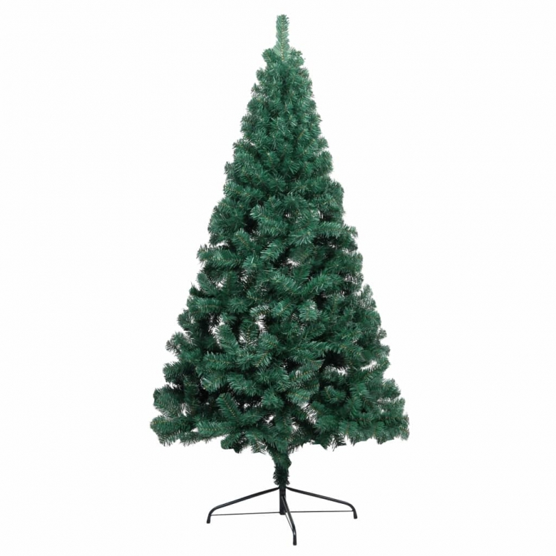 Künstlicher Halb-Weihnachtsbaum mit Ständer Grün 150 cm PVC