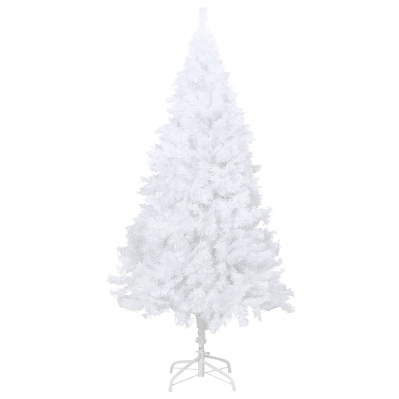 Künstlicher Weihnachtsbaum mit Dicken Zweigen Weiß 150 cm PVC