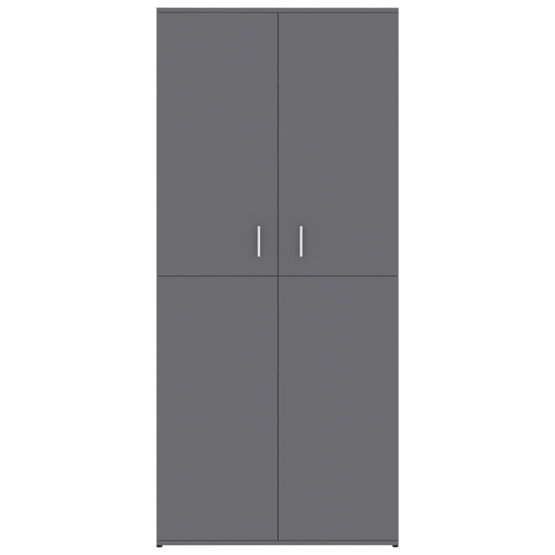 Schuhschrank Grau 80×39×178 cm Holzwerkstoff