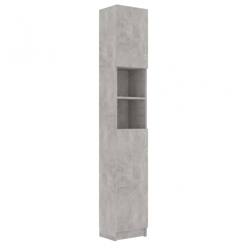 Badezimmerschrank Betongrau 32x25,5x190 cm Holzwerkstoff