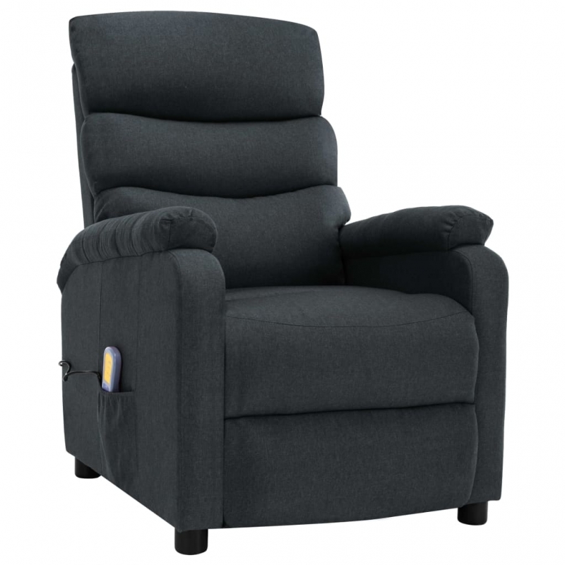 Massagesessel Dunkelgrau Stoff