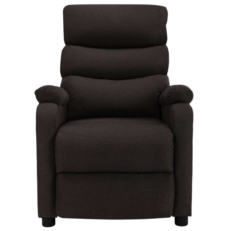 Massagesessel Dunkelbraun Stoff