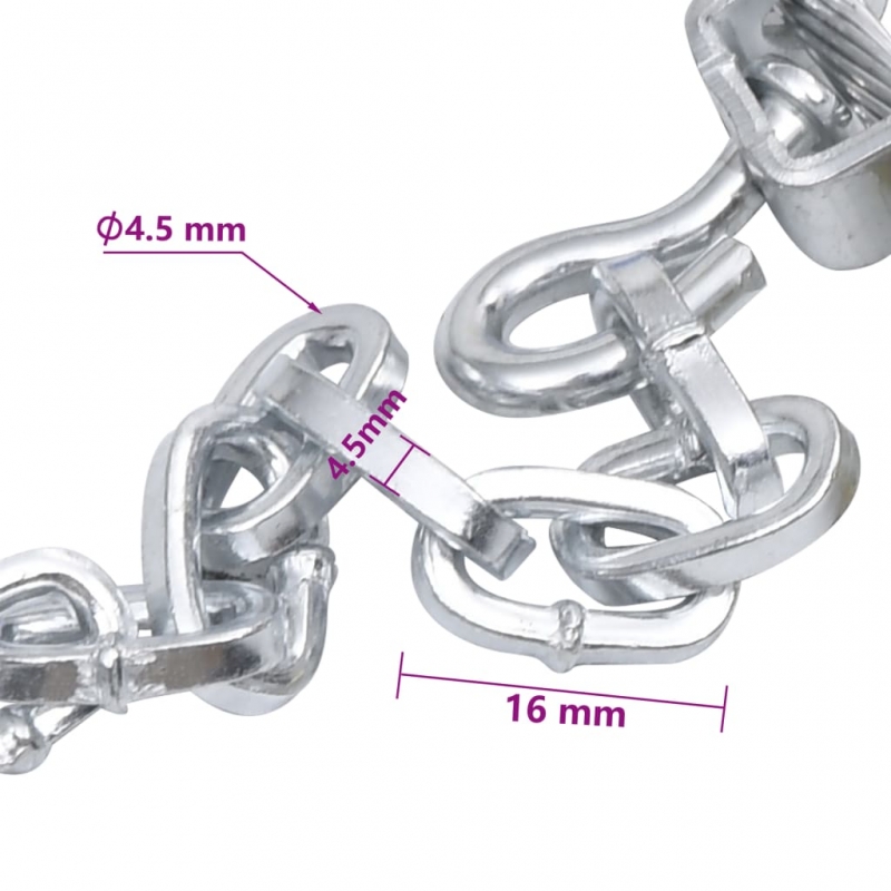 Schneeketten für Autoreifen 2 Stk. 16 mm SUV 4x4 Größe 400