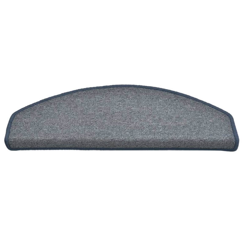 Treppenmatten 15 Stk. Hellgrau und Blau 65x24x4 cm