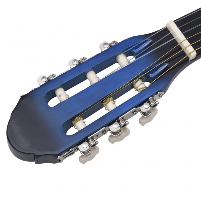 Klassikgitarre für Anfänger mit Tasche Blau 4/4 39