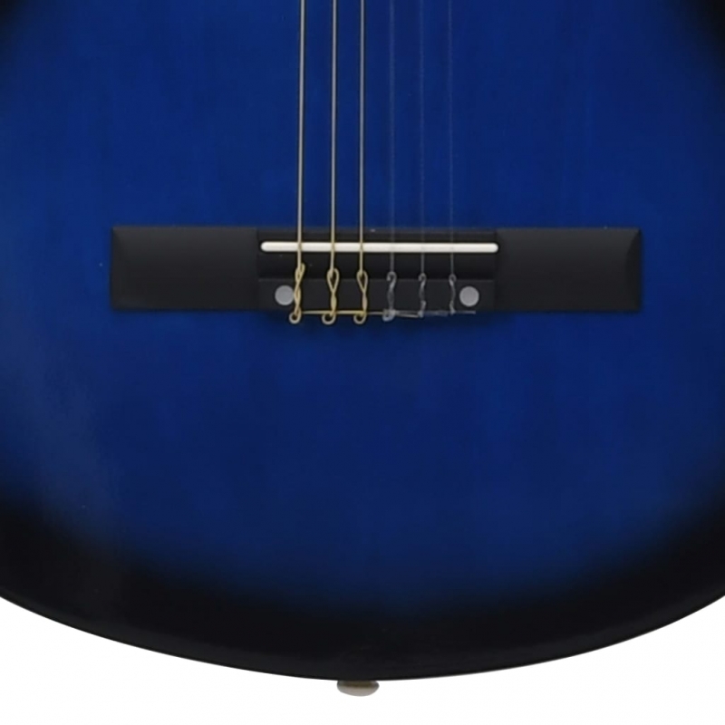 Klassikgitarre für Anfänger mit Tasche Blau 4/4 39