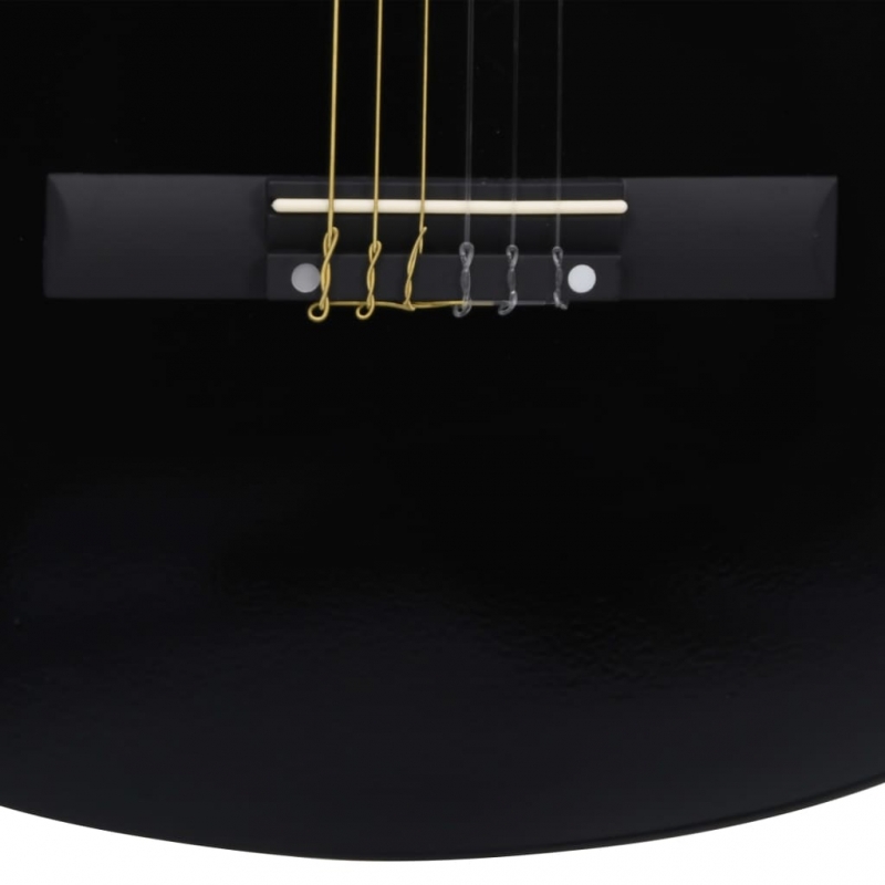 Klassikgitarre für Anfänger Kinder mit Tasche Schwarz 1/2 34
