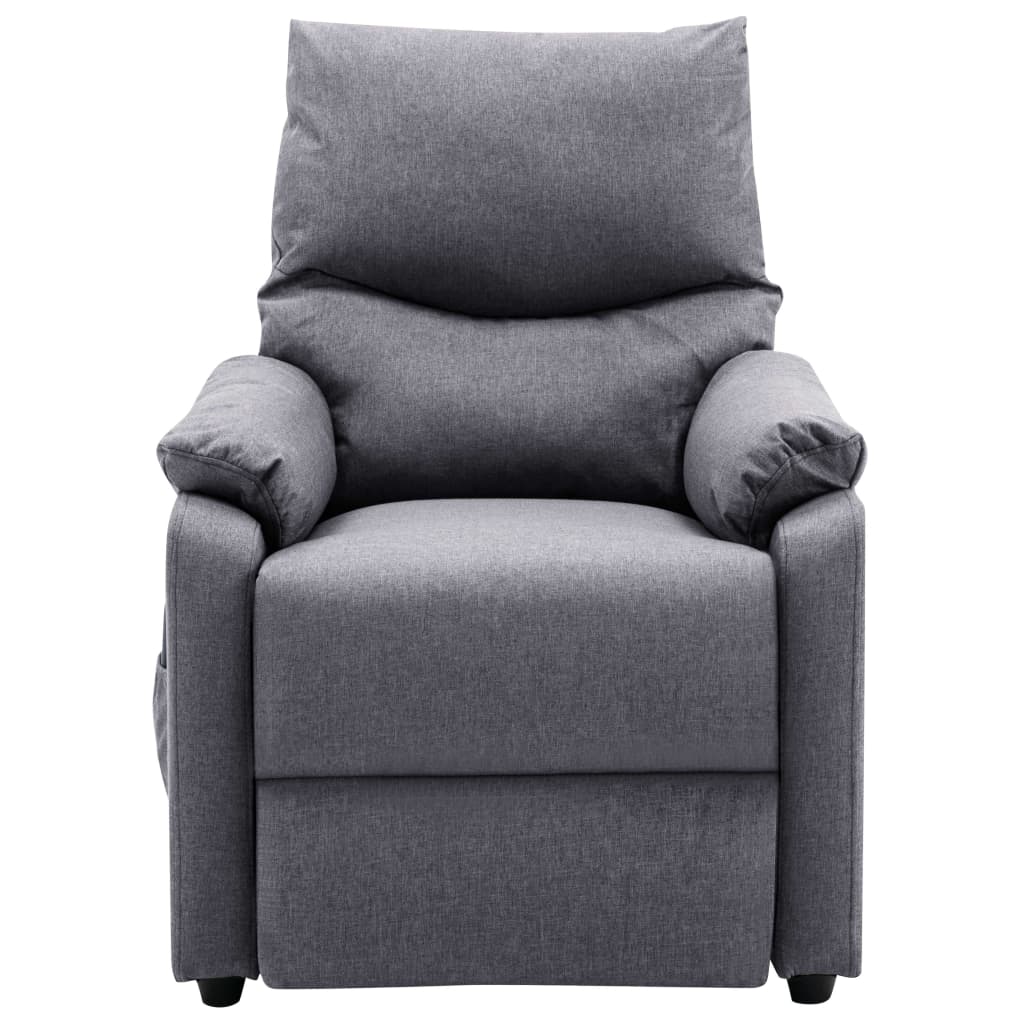 Massagesessel Hellgrau Stoff