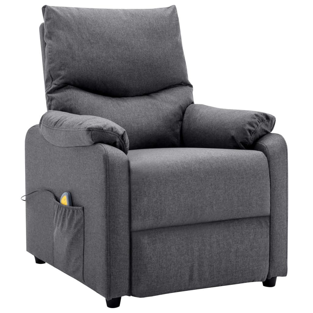 Massagesessel Dunkelgrau Stoff