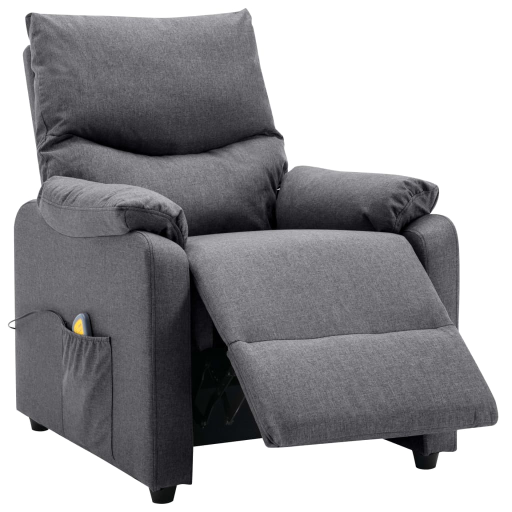 Massagesessel Dunkelgrau Stoff