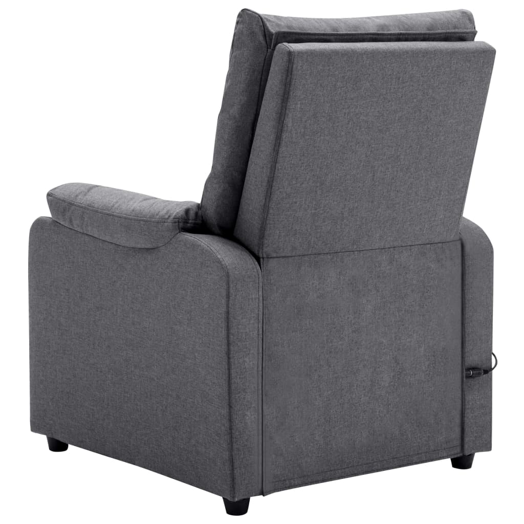 Massagesessel Dunkelgrau Stoff