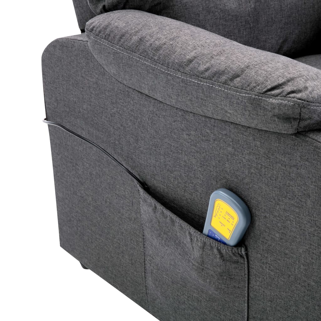 Massagesessel Dunkelgrau Stoff