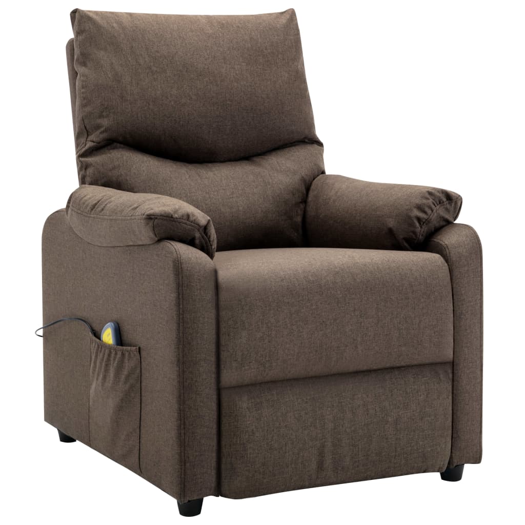 Massagesessel Braun Stoff