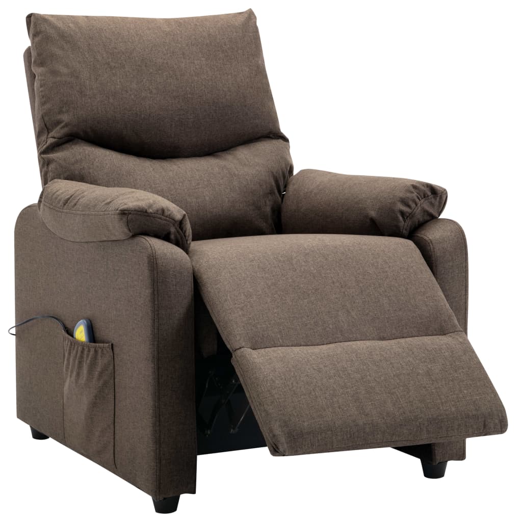 Massagesessel Braun Stoff