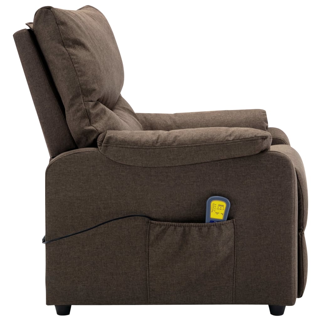 Massagesessel Braun Stoff
