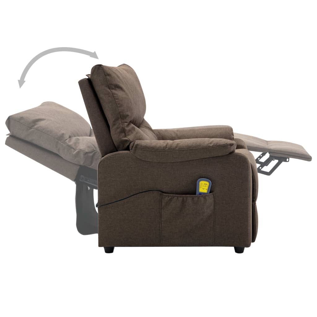 Massagesessel Braun Stoff