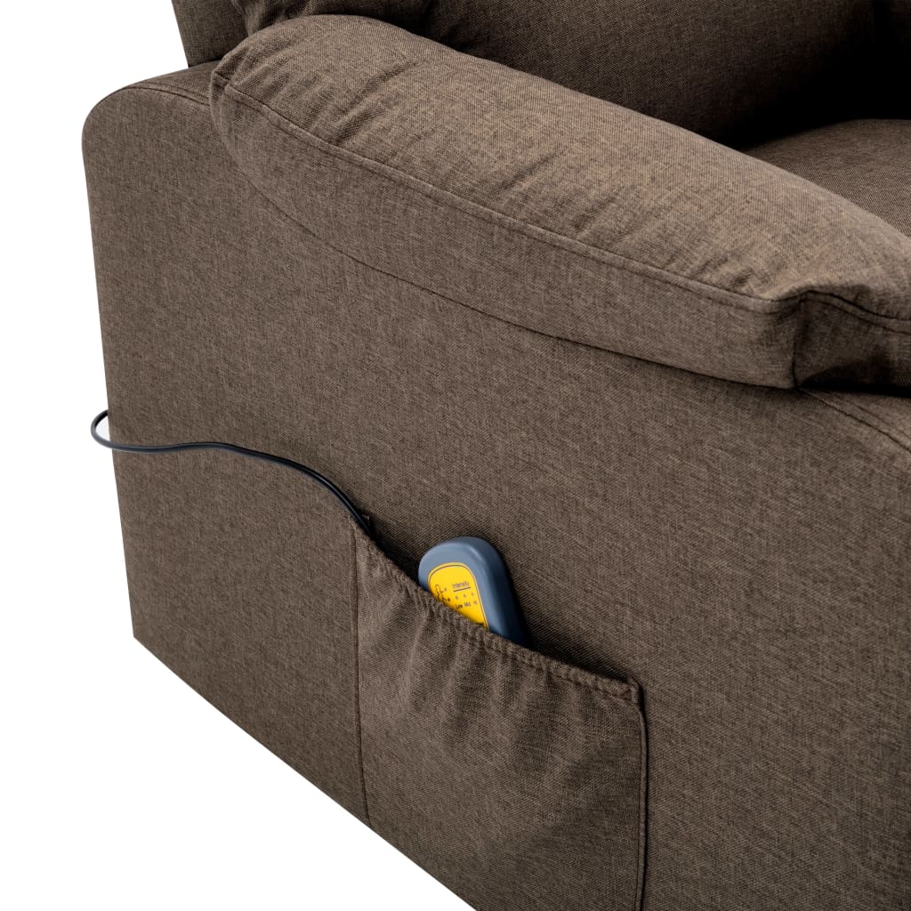 Massagesessel Braun Stoff