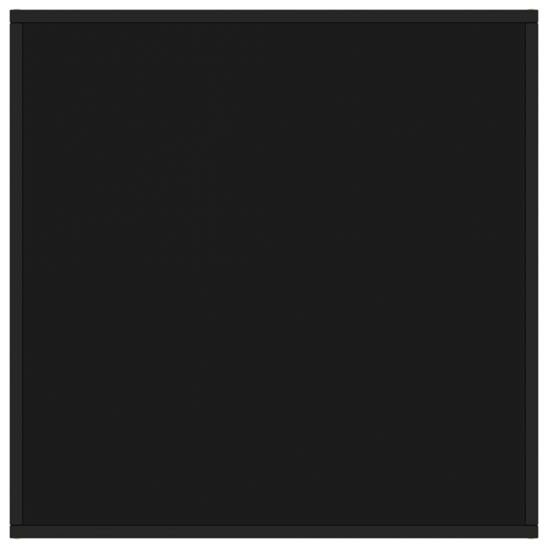 Couchtisch Schwarz mit Schwarzem Glas 80x80x35 cm