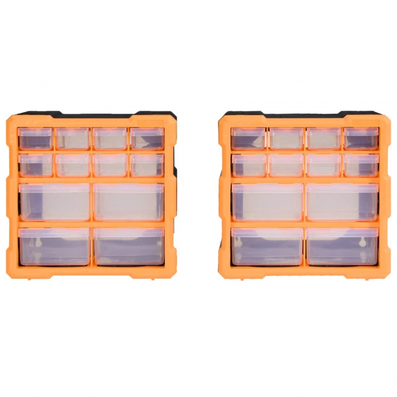 Multi-Schubladen-Organizer 2 Stk. 12 Schubladen 26,5x16x26 cm