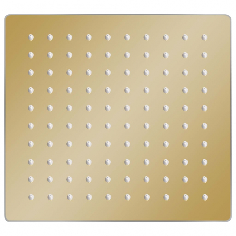 Regenbrause Edelstahl 20x20 cm Quadrat Golden