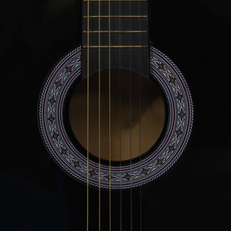 Klassikgitarre für Anfänger mit Tasche Schwarz 3/4 36