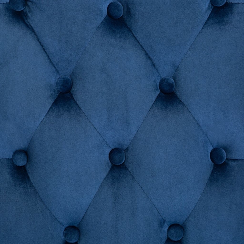 Esszimmerstühle 2 Stk. Blau Samt