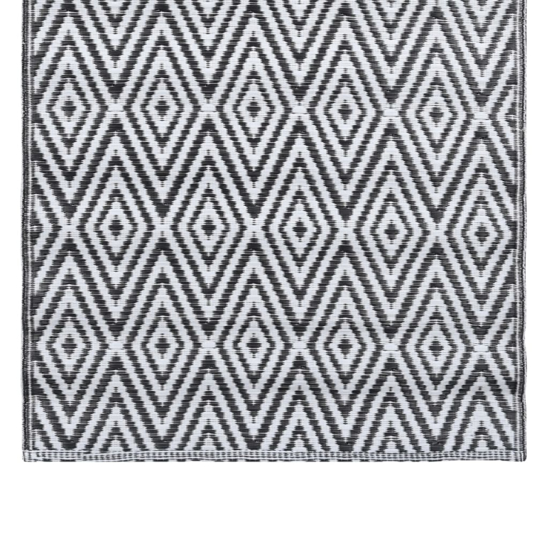 Outdoor-Teppich ARAKIL Weiß und Schwarz 80x150 cm PP