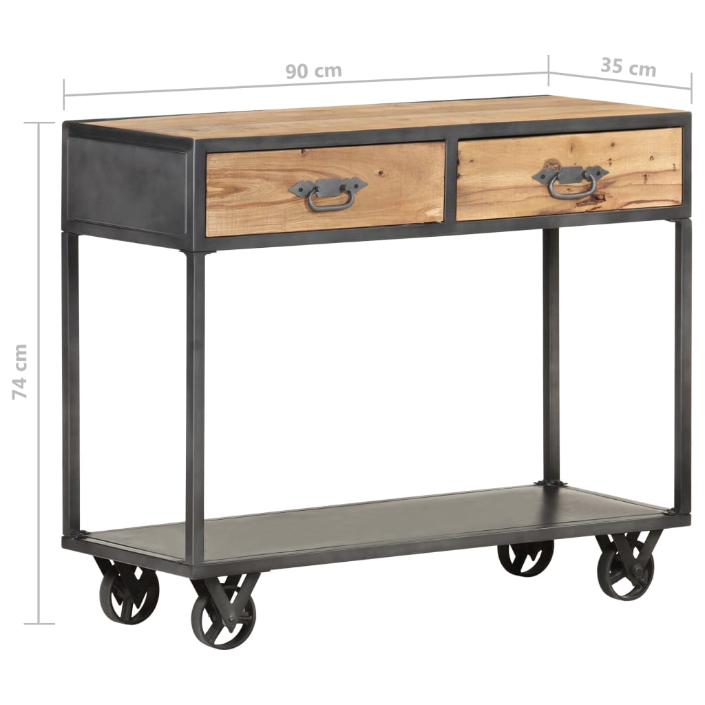 Konsolentisch 90x35x74 cm Altholz Massiv