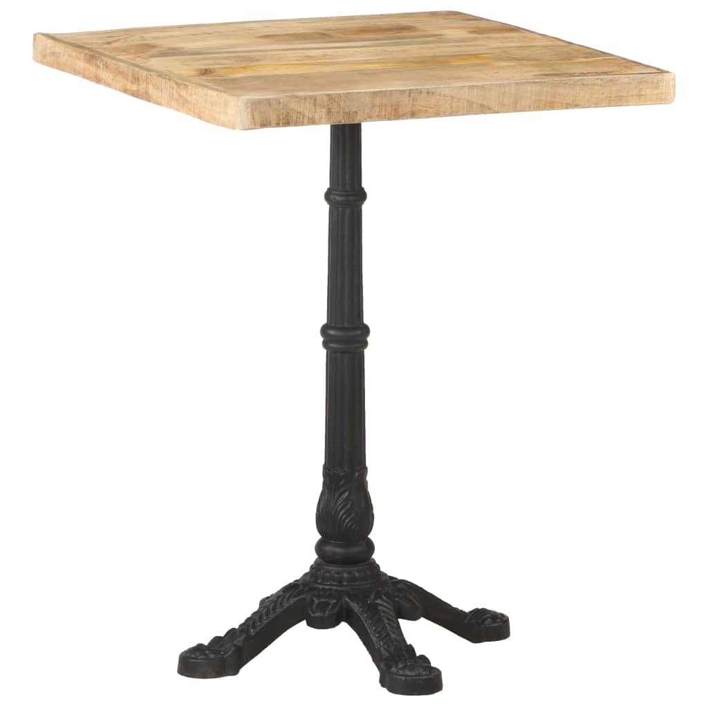 Bistrotisch 60x60x77 cm Raues Mangoholz