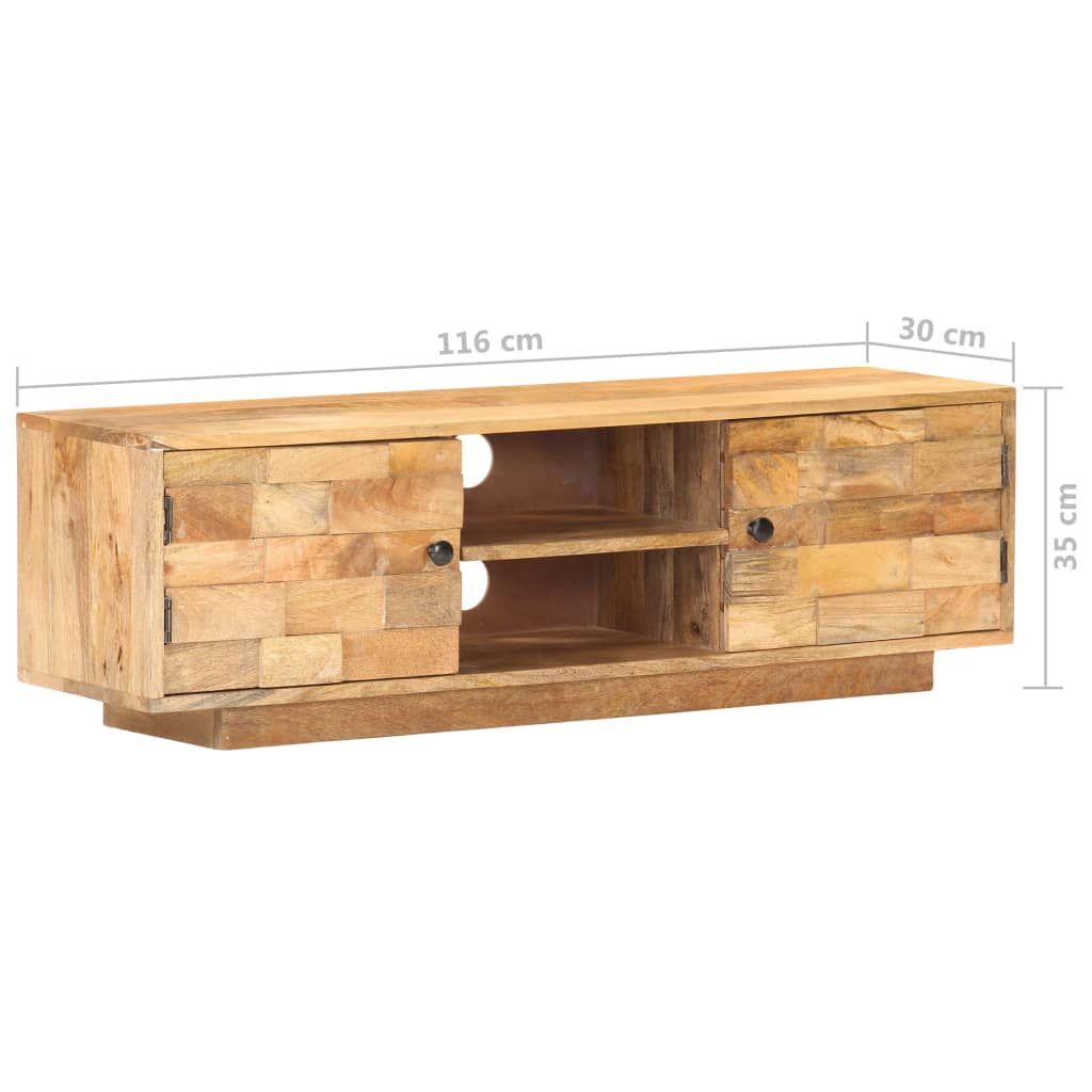 TV-Schrank 116x30x35 cm Mango Massivholz