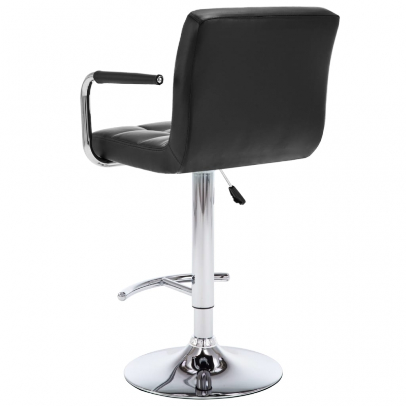 Barhocker 2 Stk. Schwarz Kunstleder