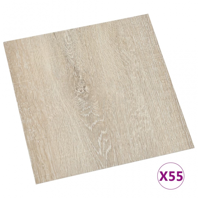 PVC-Fliesen Selbstklebend 55 Stk. 5,11 m² Beige