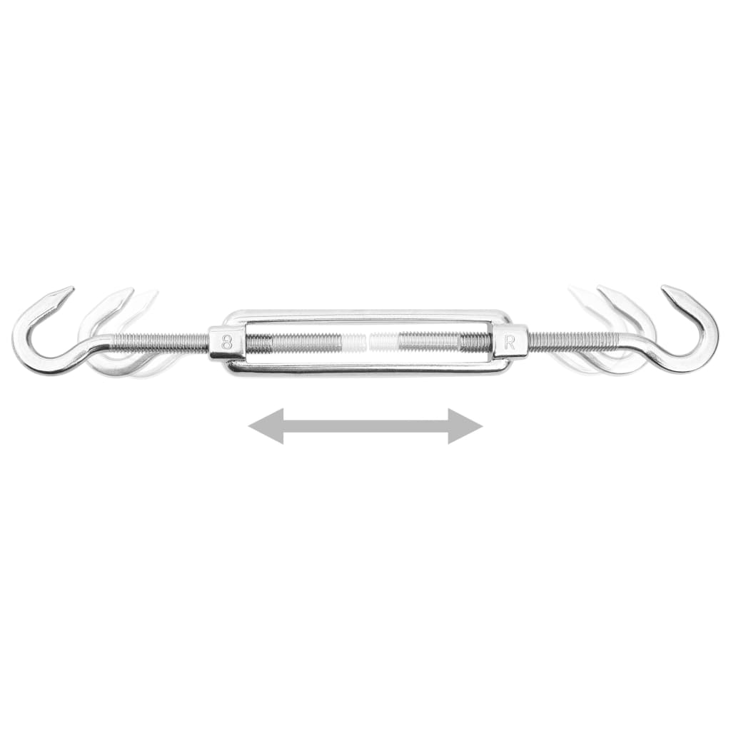 8-tlg. Sonnensegel Zubehör-Set Edelstahl