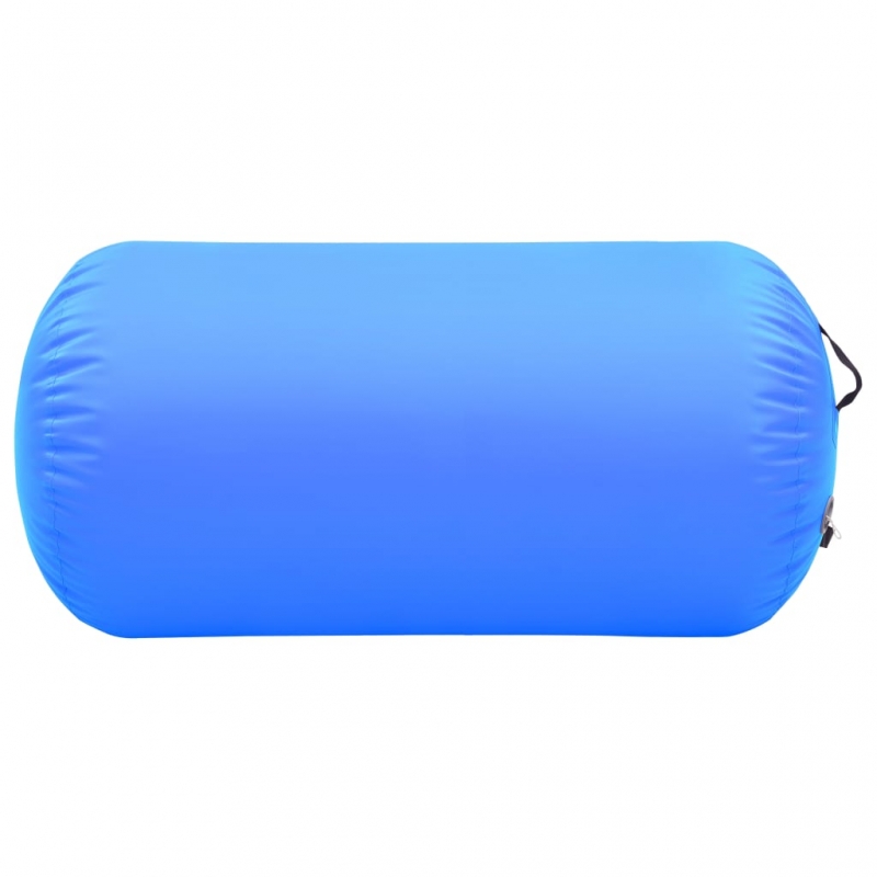 Aufblasbare Gymnastik-Rolle mit Pumpe 120x90 cm PVC Blau