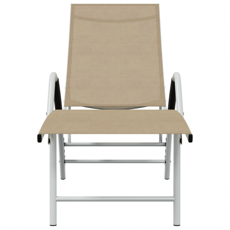 Sonnenliege Textilene und Aluminium Creme