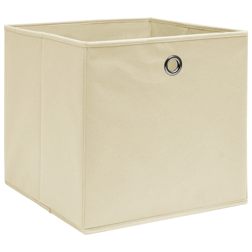 Aufbewahrungsboxen 10 Stk. Vliesstoff 28x28x28 cm Creme