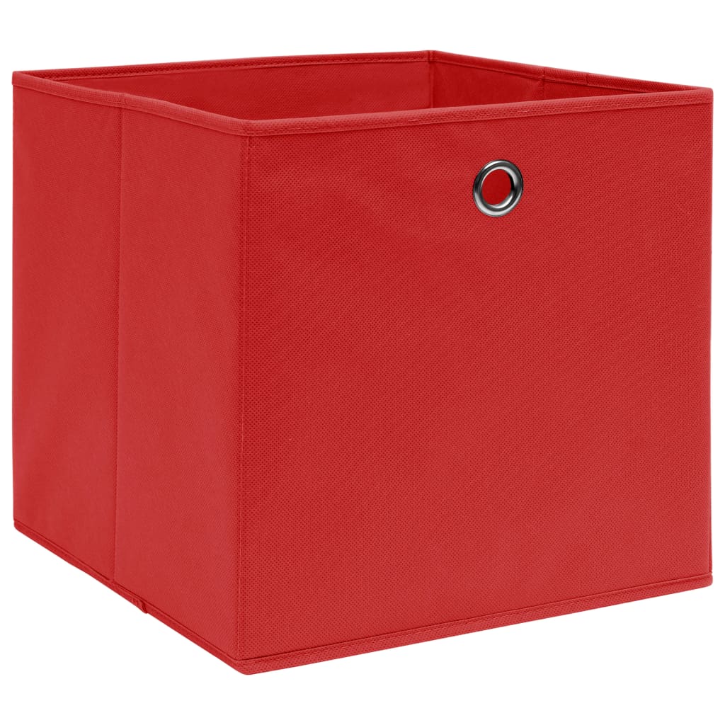 Aufbewahrungsboxen 10 Stk. Vliesstoff 28x28x28 cm Rot