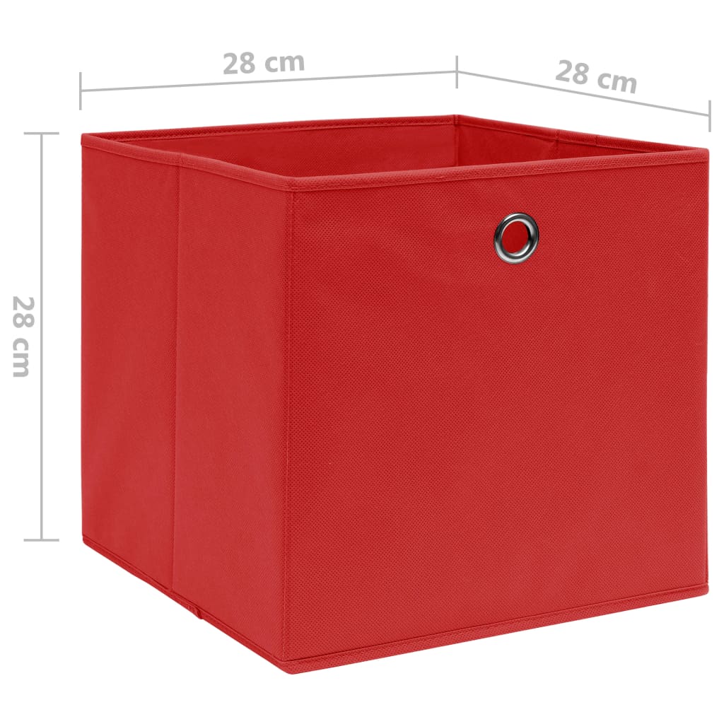 Aufbewahrungsboxen 10 Stk. Vliesstoff 28x28x28 cm Rot