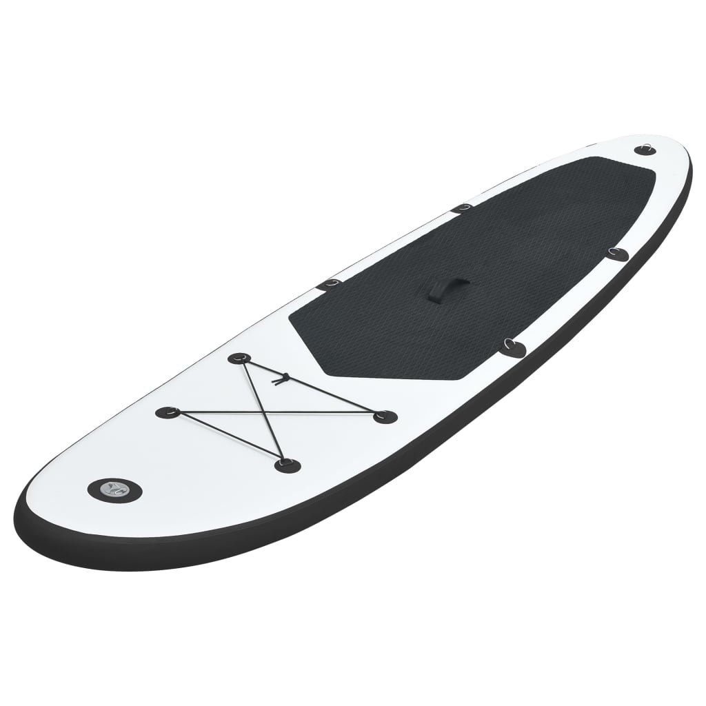 Aufblasbares Stand Up Paddle Board Set Schwarz und Weiß