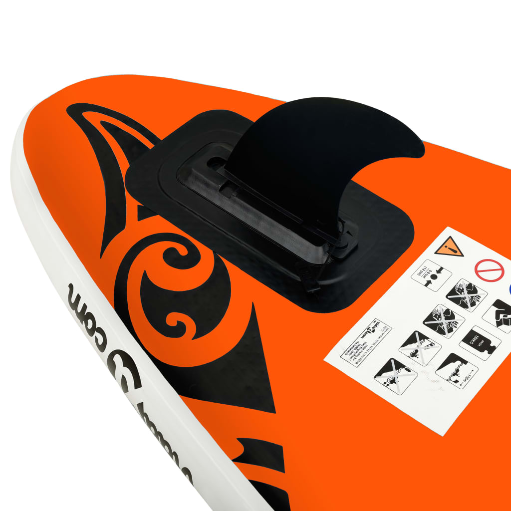 Aufblasbares Stand Up Paddle Board Set 305x76x15 cm Orange