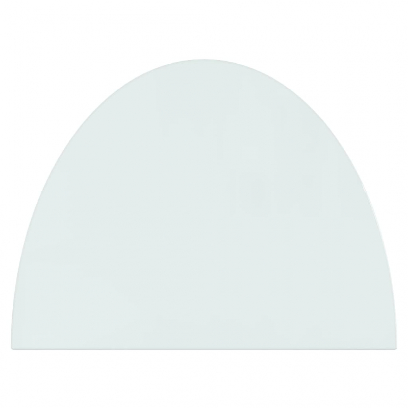 Funkenschutzplatte Glas Halbrund 800x600 mm